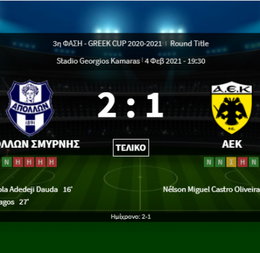 Απόλλων Σμύρνης - ΑΕΚ 2-1 (Κύπελλο Ελλάδας) Στιγμιότυπα 4.02.2021 1 bandicam 2021 02 04 21 26 54 739