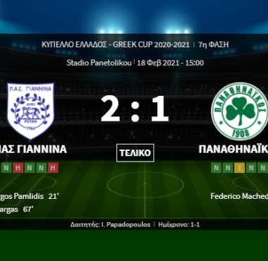 ΠΑΣ Γιάννινα - Παναθηναϊκός 2-1 Στιγμιότυπα (Κύπελλο Ελλάδας) 18.02.2021 1 bandicam 2021 02 18 18 43 54 864