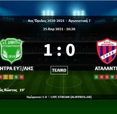 ΔΗΜΗΤΡΑ ΕΥΞ/ΛΗΣ – ΑΤΑΛΑΝΤΗ 1-0 1 bandicam 2021 04 25 19 48 48 058
