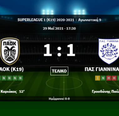 Τα στιγμιότυπα του (Κ19) ΠΑΟΚ-ΠΑΣ Γιάννινα 1-1 1 bandicam 2021 05 30 13 24 19 374